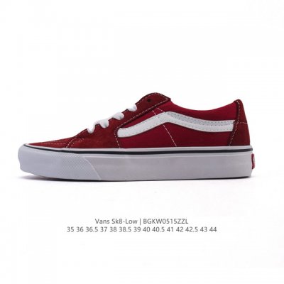 Vans Sk8-Low Classic Style Xiaohongshu Hot-Selling Low-Top Casual Leather Canvas