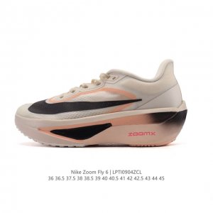 Corporate Nike Zoom Fly 6 Marathon Carbon Plate Beige-Black Running Shoes, Unis