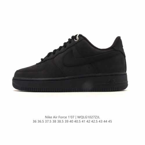 Company-grade Nike Air Force 1 '07 Low platform sneakers, featuring a thick sole