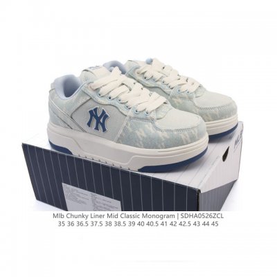 mlb Chunky Liner Mid Popular Item Senior Shoes Series Lightweight Height-Enha