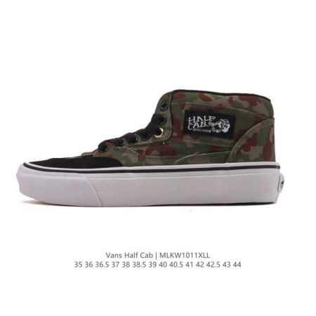 Company-grade Vans Half Cab Fall/Winter Mid-top Vulcanized Casual Sneakers, Clas - Click Image to Close