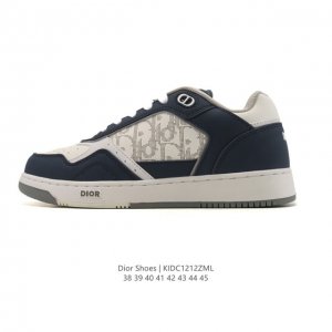 Company-grade Dior men's white sneakers, thick-soled, height-increasing, versat