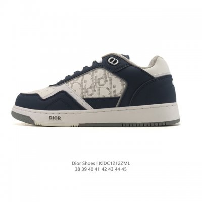 Company-grade Dior men's white sneakers, thick-soled, height-increasing, versat