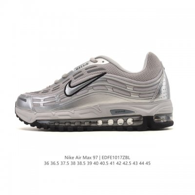 Nike Air Max 97 Se Cushioned Running Shoes for Men and Women, Thick Sole, Height