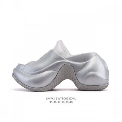 Corporate-level Smfk Cross Flower Women's Slippers Thick-soled Heightening Sanda