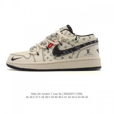 Company Grade Nike Air Jordan 1 Low AJ1, Jordan 1, 2026 New Deconstructed Lace-