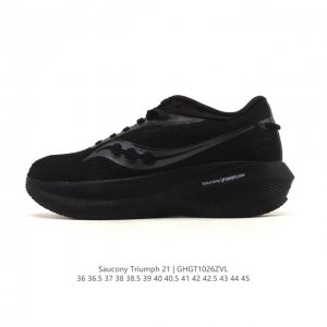 Saucony Triumph 21 Unisex Running Shoes, High-Cushioning, Lightweight, Thick, He