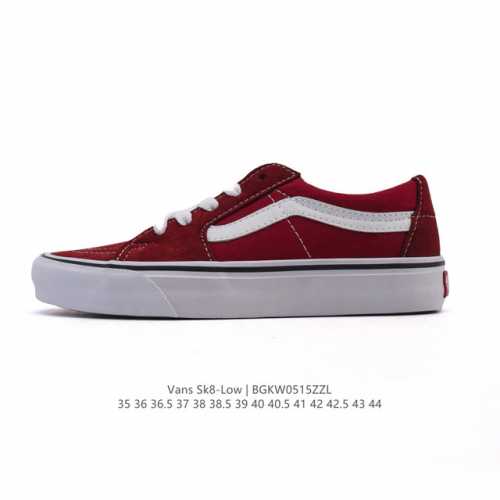 Vans Sk8-Low Classic Style Xiaohongshu Hot-Selling Low-Top Casual Leather Canvas