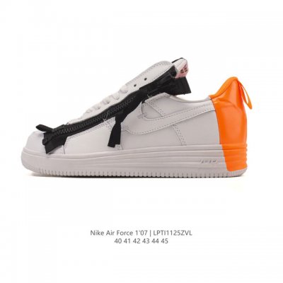 Nike Lunar Force 1 Duckboot' 17 Lf1 Air Force 1 white sneakers with a zippered