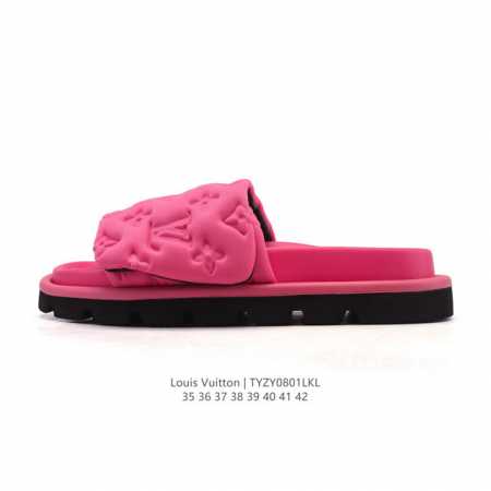 Corporate-grade LV slipper series Louis Vuitton beach casual slippers. These Lo - Click Image to Close
