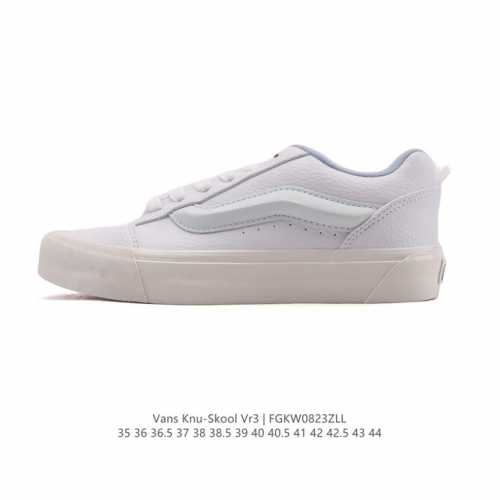 Vans Knu-Skool Vr3 Lx loafers with leather uppers. Camp Julian Series low-top r