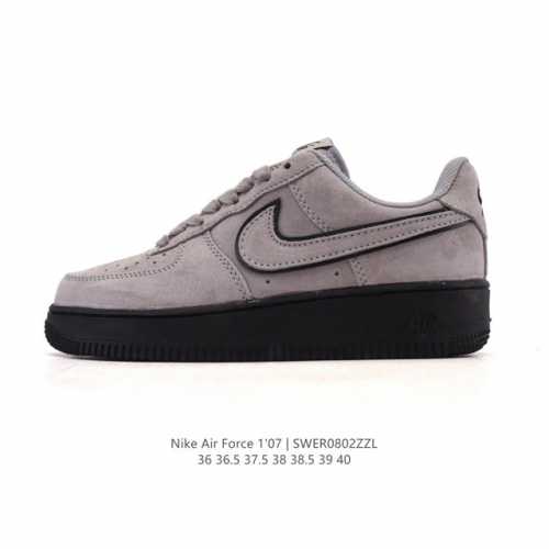 Authentic Nike Air Force 1 '07 Low, a versatile, low-top, thick-soled, height-en