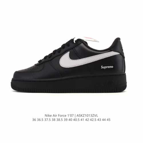 Company-grade Nike Air Force 1 '07 Low platform sneakers, featuring a thick sole