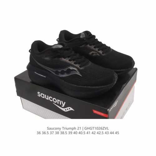 Saucony Triumph 21 Unisex Running Shoes, High-Cushioning, Lightweight, Thick, He