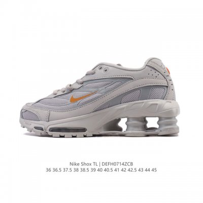 Nike Shox Tl Men's Sneakers, a thick-soled, elevated dad shoe, takes mechanical