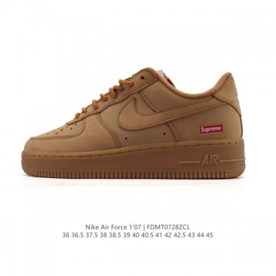 Authentic Nike Air Force 1 '07 Low, a versatile, low-top, thick-soled, height-en