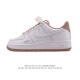a company-grade Nike Air Force 1 '07 Low white sneaker with a thick sole and hei