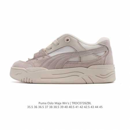 a company-grade Puma Oslo Maja Wn's 2025 new white platform sneakers with thick - Click Image to Close