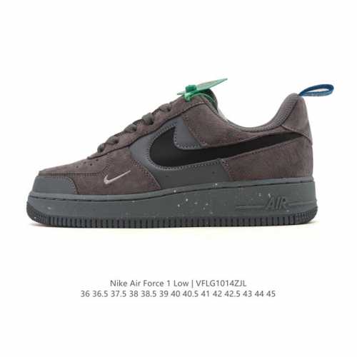 Company-grade Nike Air Force 1 '07 Low platform sneakers, featuring a thick sole