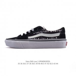 Vans Sk8-Low classic style Xiaohongshu hot-selling low-top casual canvas splicin