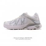 The Salomon Xt-Whisper collaboration silver-pink trendy retro running shoes are