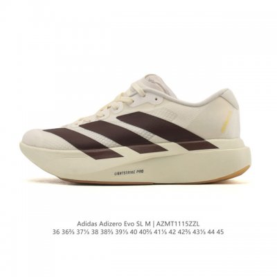 Adidas Adizero Evo Sl Sports Comfortable Anti-slip Wear-resistant Low-top Runnin