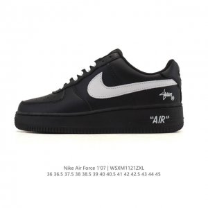 Nike Air Force 1 '07 Low, a versatile, platform, low-top white sneaker with cus
