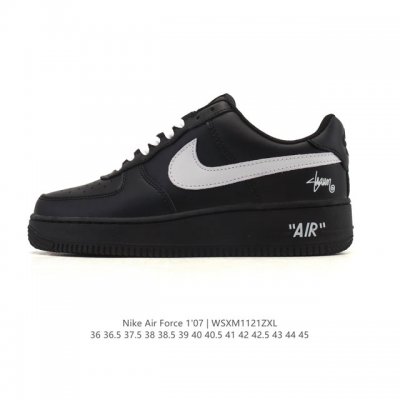 Nike Air Force 1 '07 Low, a versatile, platform, low-top white sneaker with cus