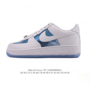 Nike Air Force 1 '07 Low White Air Force One Shoes, Low-Top, Versatile Thick-So