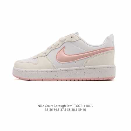 Nike Women's Court Borough Low Sneakers. 1. The leather upper combined with a m - Click Image to Close