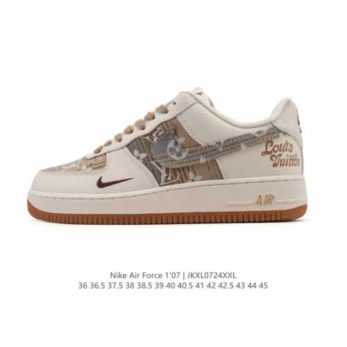 a company-grade Nike Air Force 1 '07 Low, a versatile, white, thick-soled sneake