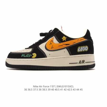 Company-grade Nike Air Force 1 '07 Low platform sneakers, featuring a thick sole - Click Image to Close