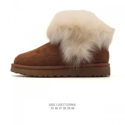 Company-grade Ugg snow boots with large fur collar! A must-have for autumn and w