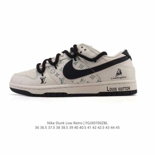 Corporate Nike Dunk Low Retro Sneakers Retro Deconstructed Lace-Up Sneakers Dou
