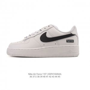 Nike Air Force 1 '07 Low, a versatile, platform, low-top white sneaker with cush