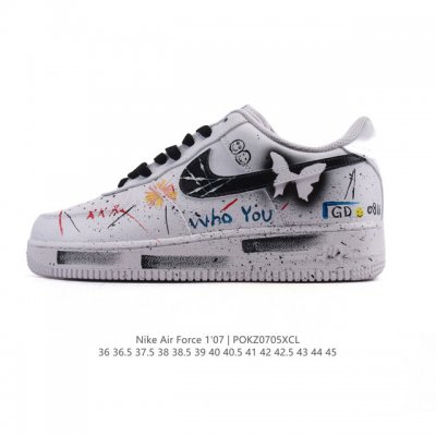 Company-level Af1 Nike Air Force 1 '07 Low Air Force One white shoes with thick