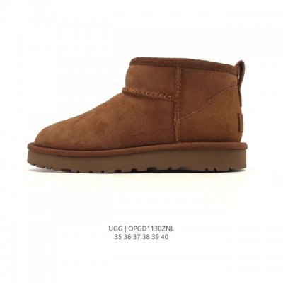 Company-grade Ugg women's snow boots, made in Guangdong. Features a TPU molded