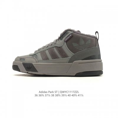 Autumn/Winter New Style Fleece-Lined Thickened Adidas Originals Post-Up Mid-Top