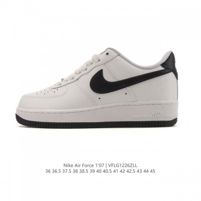 Nike Air Force 1 '07 Low, a versatile, platform, low-top white sneaker with cus