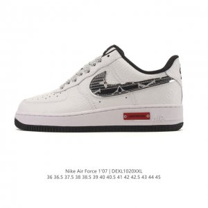 Company-grade Nike Air Force 1 '07 Low platform sneakers, featuring a thick sole