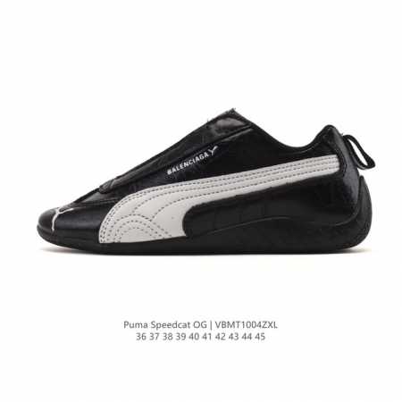 Puma x Balenciaga Speedcat series sneakers, thin-soled, suede, round-toe, distre - Click Image to Close
