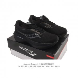 Saucony Triumph 21 Unisex Running Shoes, High-Cushioning, Lightweight, Thick, He