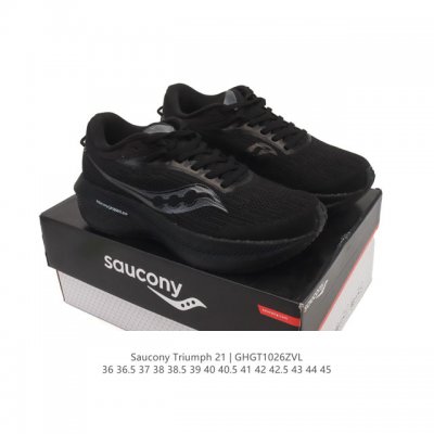 Saucony Triumph 21 Unisex Running Shoes, High-Cushioning, Lightweight, Thick, He