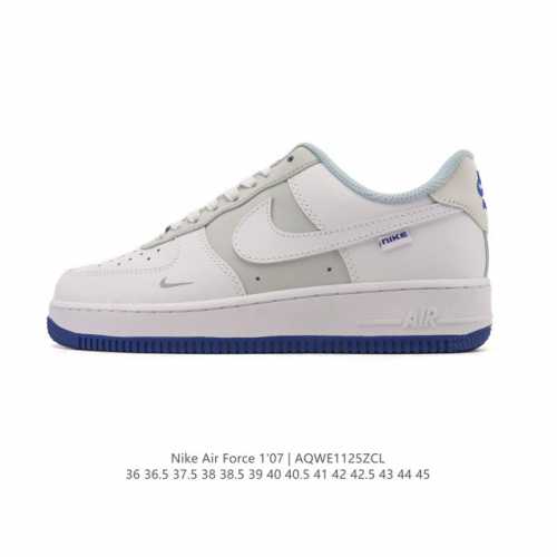Nike Air Force 1 '07 Low, a versatile, platform, low-top white sneaker with cus