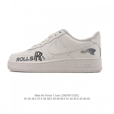 Nike Air Force 1 '07 Low, a versatile, platform, low-top white sneaker with cus