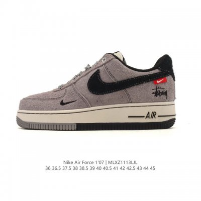 Nike Air Force 1 '07 Low, a versatile, platform, low-top white sneaker with cus
