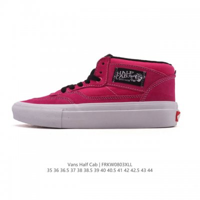 Company-grade Vans Half Cab autumn/winter mid-cut vulcanized casual sneakers, cl