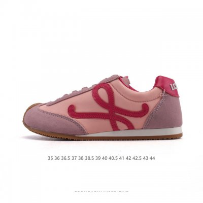 Corporate-level Loewe Ballet Runner leather and fabric splicing simple round-toe