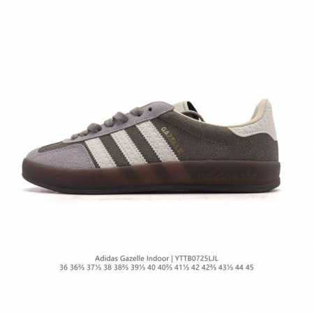 adidas Originals Gazelle Indoor Retro Trefoil Non-slip Transparent Rubber Sneake - Click Image to Close