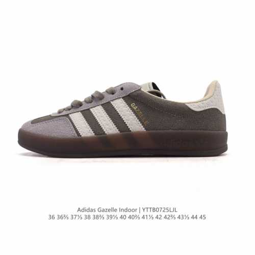 adidas Originals Gazelle Indoor Retro Trefoil Non-slip Transparent Rubber Sneake